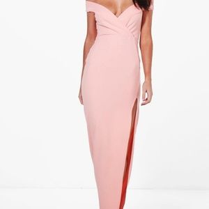 Kady Wrap Top Bardot Maxi Dress